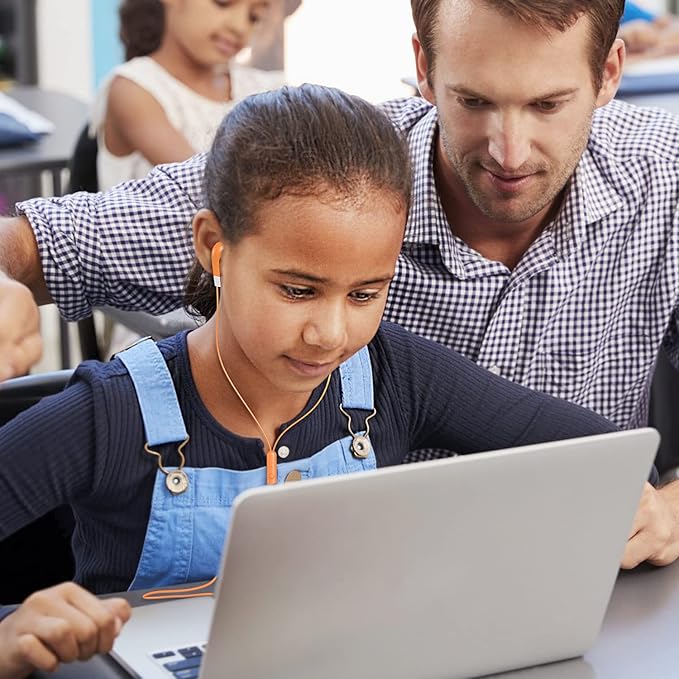 Kids Earbuds with Microphone 30 Pack, Bulk Earphones Headphones with Microphone SP-BS30MIC Stereo Disposable Wired Earbuds for Kids Students Classroom Schools