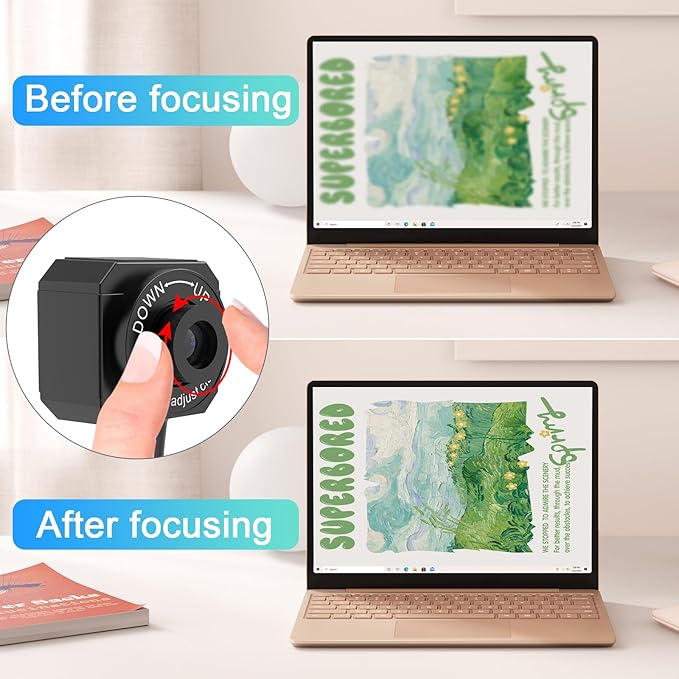 USB Document Camera for Teachers, Webcam for Distance Learning,Manual Focus Camera,with mic,Fold for Mac OS, Windows, Chromebook Compatible for Web Conferencing, Remote Teaching,Live Demo,visualizer