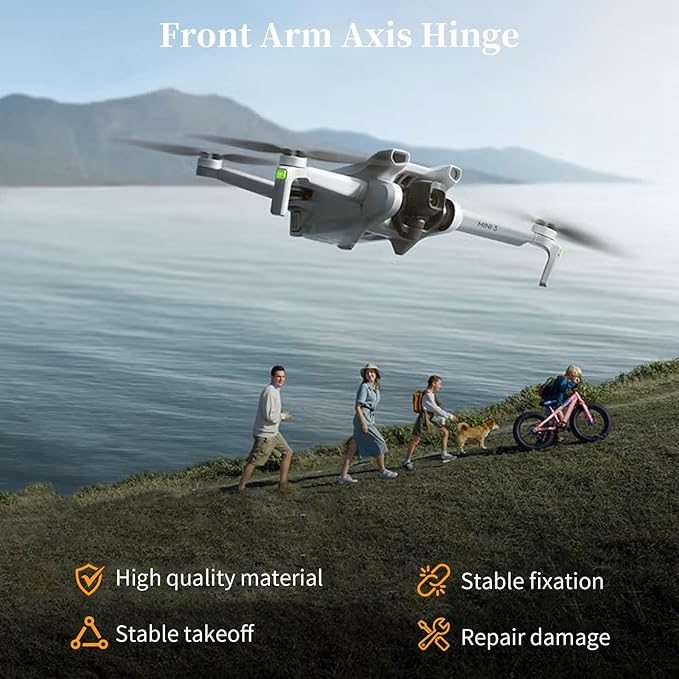 Front Arm Axis Replacement Kit, Replacement for DJI Mini 4 Pro Mini 3 Drone Parts, Arm Hinges Shaft with Tools