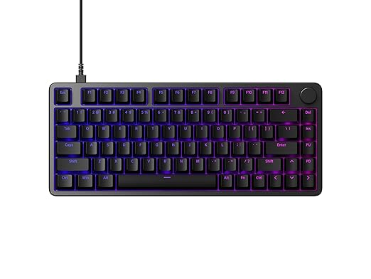 Sony INZONE KBD-H75 75% Wired Aluminum Chassis Gaming Keyboard, Hall-Effect Switch, Rapid Trigger, Adjustable Actuation Point, 8000 Hz Polling Rate, RGB Lighting, Volume Dial