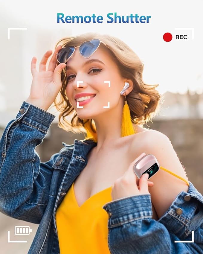 Wireless Earbuds Bluetooth 5.3 Headphones, Touch Control with ANC/ENC Noise Cancelling, 40H Playtime, IPX7 Waterproof, 14.2mm Deep Bass, 5 EQ Modes Compatible for iOS & Android (Pink)