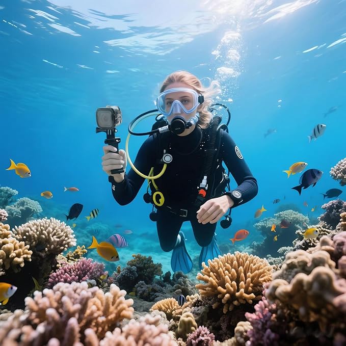 Suptig Replacement Waterproof Case Protective Housing for GoPro Session Hero 4session, 5session Outside Sport Camera for Underwater Use - Water Resistant up to 196ft (60m)