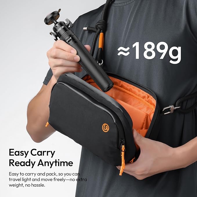 ULANZI MT90 Tripod Selfie Stick Vlog Stand with Cka Quick Release w Ballhead w Cold Shoe, Camera Desktop Tripod Handle Grip for GoPro Hero, Insta360, DJI Osmo Pocket/Action/360, Small Cameras