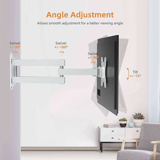 TV Wall Mount, Bracket for Most 13-32 inch LED, LCD Monitor and Plasma TVs, Max VESA 100x100mm by XINLEI, White (MA1330W)