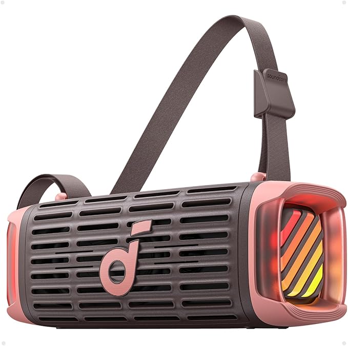 Soundcore Boom 3i by Anker, Rugged Outdoor Speakers, IP68 Waterproof, Floating Playback, Saltwater-Resistant, BassUp 2.0, 50W Portable Speaker, Bluetooth 5.3, 16H, TWS, Kayak/Fishing/Camping-Brown