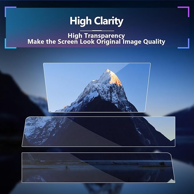 SXCY 5PCS for 2025 Lincoln Navigator Screen Protector [Tempered Glass, GPS]+[Nano, Front Display Apart] for Lincoln Navigator Accessories 2025 Navigator Display Screen