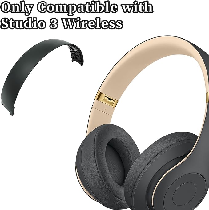 Studio 3.0 Wireless Top Headband and Hinge Replacement Parts Accessories Studio 3 A1914 Headband Repair Kit,Compatible with Studio 2.0/Studio 3.0 Wireless (Black)