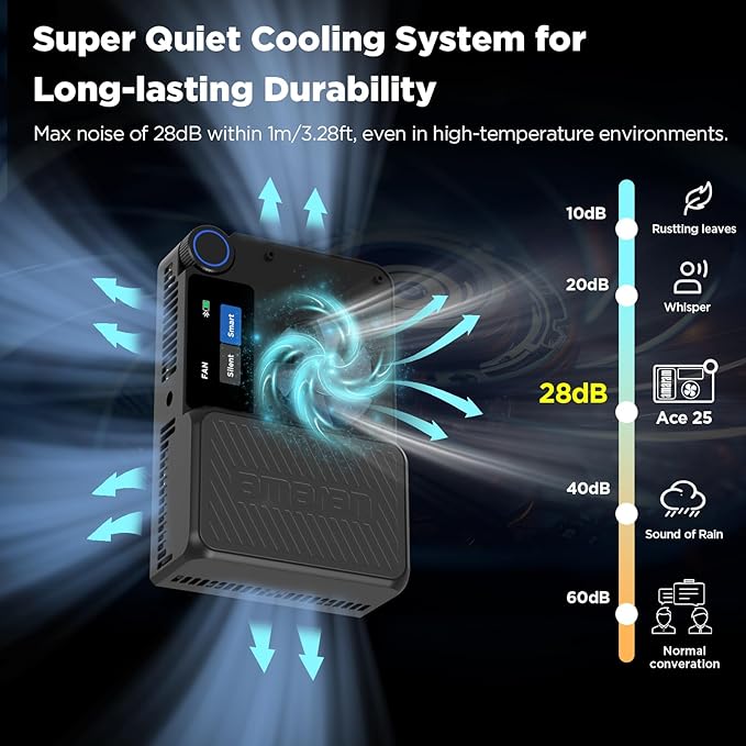 Amaran Ace 25c Kit, Pocket RGBWW LED Light, Boost Mode Up to 32W, Full-Color Mini Video Light (2,300-10,000K), 1,171 Lux@1m at 5,600K, 4500mAh Battery with PD Charging for Mobile Creators (Charcoal)