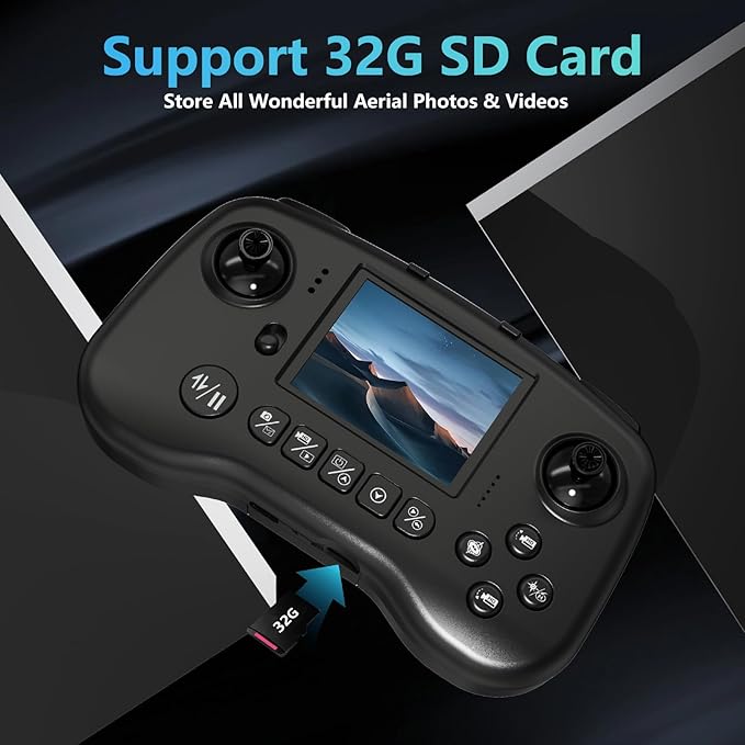 Drone with 4k Camera for Adults, Mini Drone with LCD Screen 2.8 Inch, 32G SD Card, Brushless Motor 270° Obstacle Avoidance, Foldable Remote Control Quadcopter for Beginners