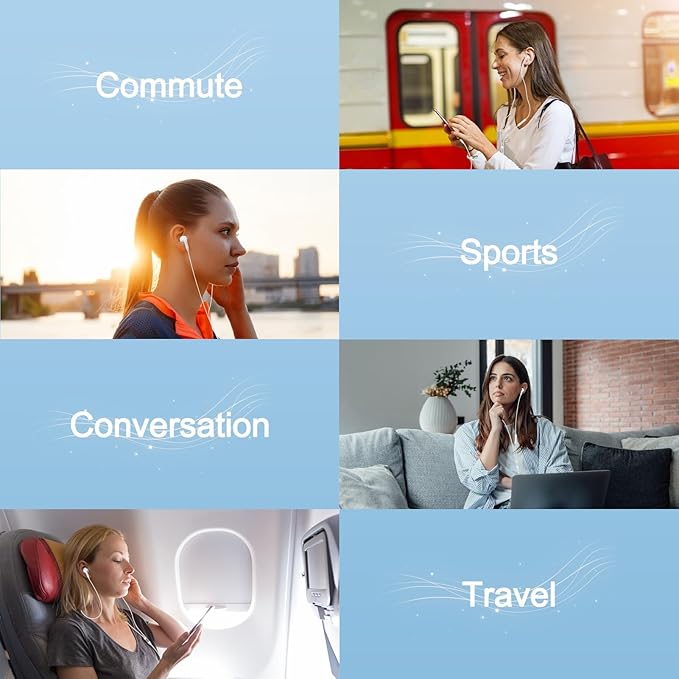 Type C Earbuds Wired Earphones Wired Headphones USB C for Samsung Galaxy A17/A16 5G/S25 FE/S25 Ultra/S25 Plus/S24FE/S23FE/A56/A36/S22, iPhone 17/16e/16 Plus/Pro Max, Pixel 9, with Mic&Remote Control