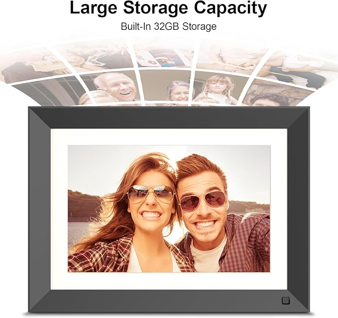 WiFi Digital Picture Frame Smart Digital Photo Frame - 10.1 inch FHD 32GB Digital Frame Touch Screen, Full Function, Easy to Share Photo Video via App Email, Unlimited Cloud Storage, Gift for Mom Dad