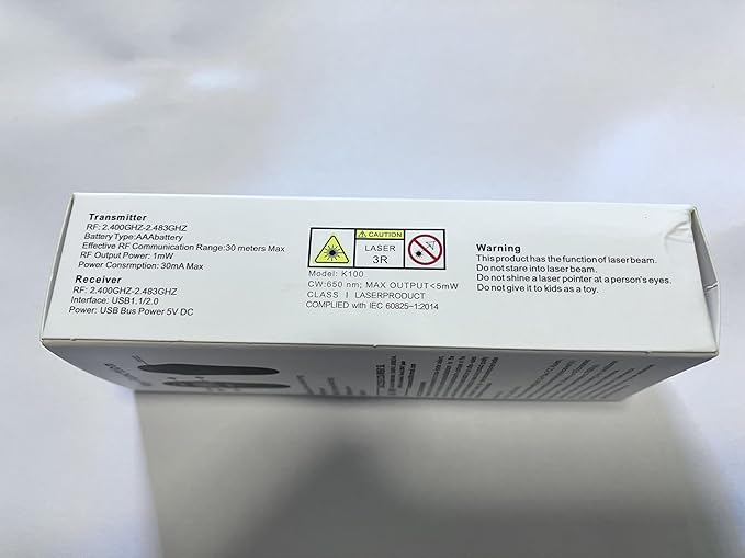 Presentation Clicker Remote, Type C&USB Wireless Presenter, PowerPoint Clicker, Slide Advancer Control for Mac︱ Windows︱ Laptop, Support PPT︱Keynote︱Google Slides