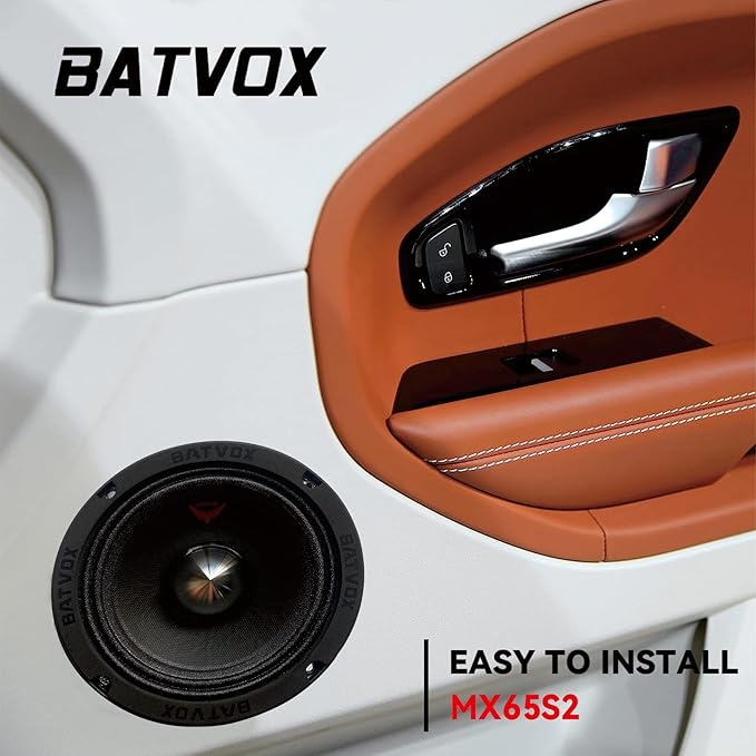 MX65S2 Midrange Loudspeaker 6.5" Silver Bullet, 600W Max, 4 Ohms, Premium Quality Audio Door Speakers for Car or Truck Stereo Sound System, Black (1 Speaker)