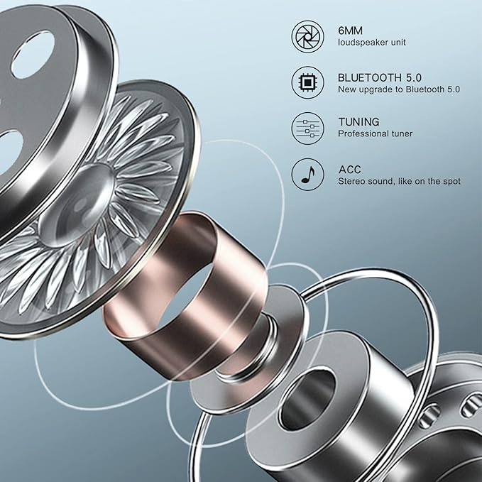 Panda Wireless Earbuds, Bluetooth Earbuds with Microphone- 32H Playtime, 3D Stereo,Waterproof in Ear Earphone for iPhone and Android