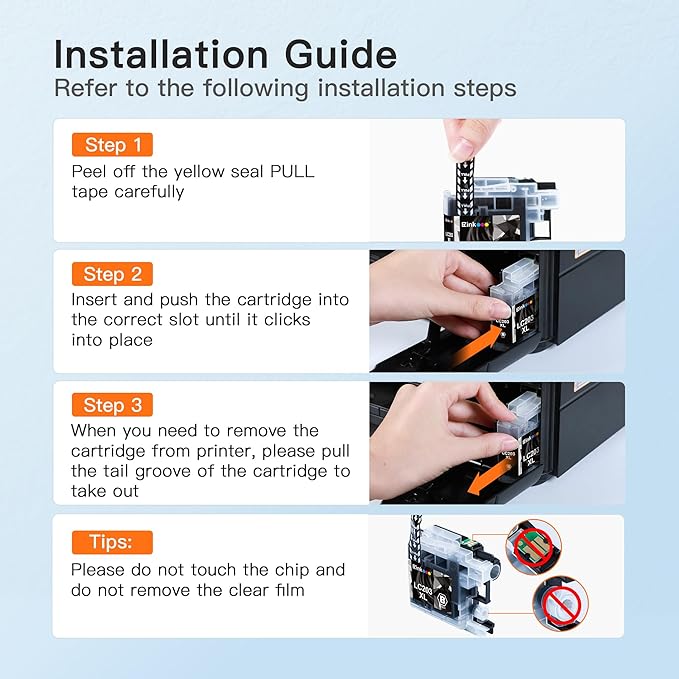 E-Z Ink LC203XL Compatible Ink Cartridges Replacement for Brother LC203 XL LC201 to use with MFC-J480DW MFC-J880DW MFC-J4420DW MFC-J680DW MFC-J885DW (Black, Cyan, Magenta, Yellow, 10 Pack)