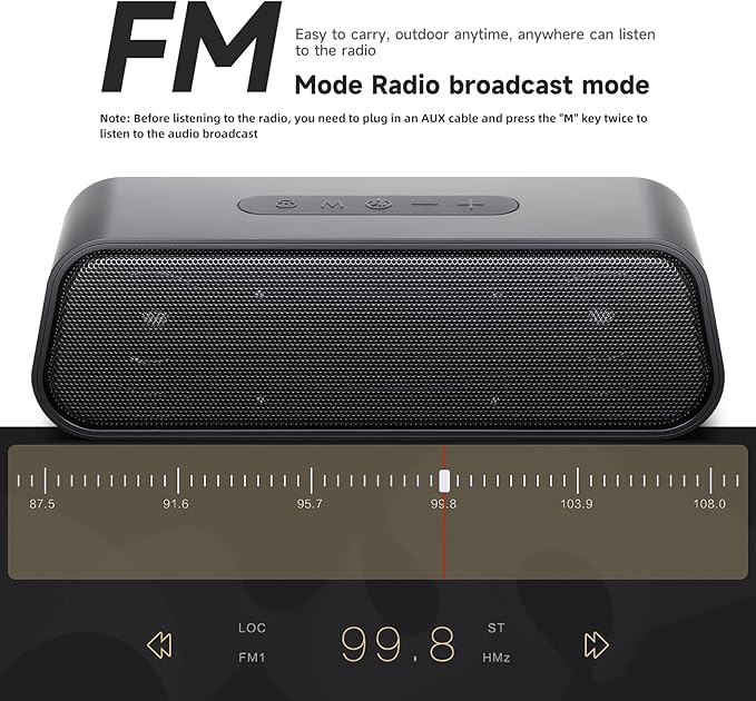 Portable 5.4 Bluetooth Speaker, 9D Surround Sound,Hi Fi Sound Effect, IPX5 Hard core Waterproof,Multi-Mode Switching,high-Definition Hands-Free Calling