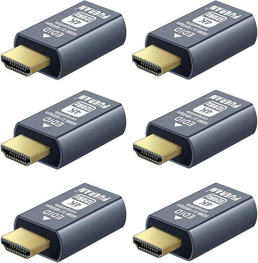 4K 120Hz HDMI 2.1 Dummy Plug – High-Resolution Virtual Display Emulator for PC, VR Headsets & Cryptocurrency Mining EDID Headless Ghost Display Adapter (4K/120Hz-6P)