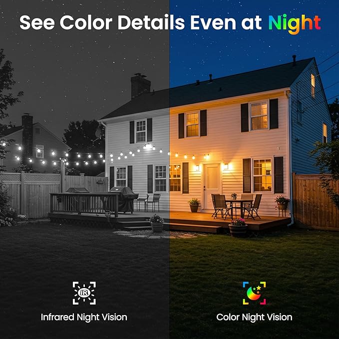 Security Cameras Wireless Outdoor-Solar&Battery Powered 2K 2.4G Cameras for Home Security, Instant Alert, AI Human Detection, Color Night Vision, 2-Way Talk, SD Storage, Work with Alexa, Z1 4P