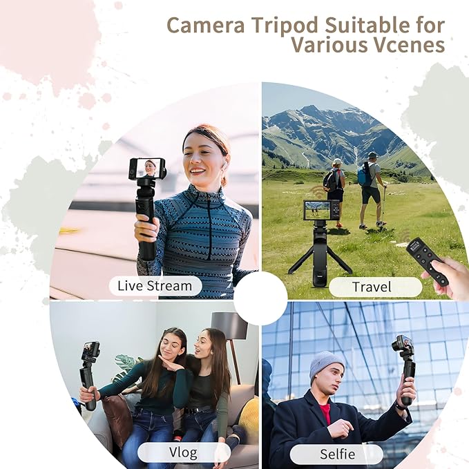 for Nikon Camera Tripod with Rechargeable Shutter Release,AODELAN Shooting Grip Wireless Remote Control Handle for COOLPIX P1000, P1100, P950, B600, A1000, Z50, Z30, Z fc, Z6 II, Z7 II,Z5,Z50 II