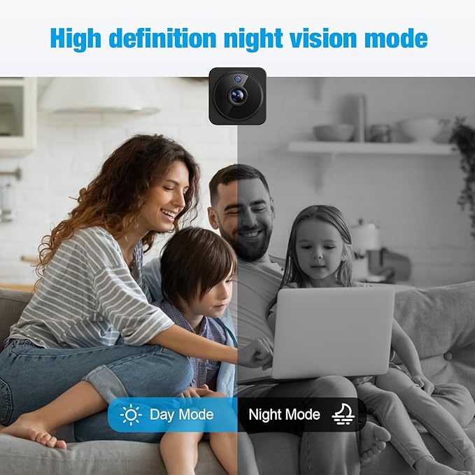 Hidden Camera Spy Camera,1080P HD Mini Nanny Cam for Home/Office with Night Vision, App Control WiFi Indoor Security Cameras, Motion Detection,Wireless Remote Viewing Cam