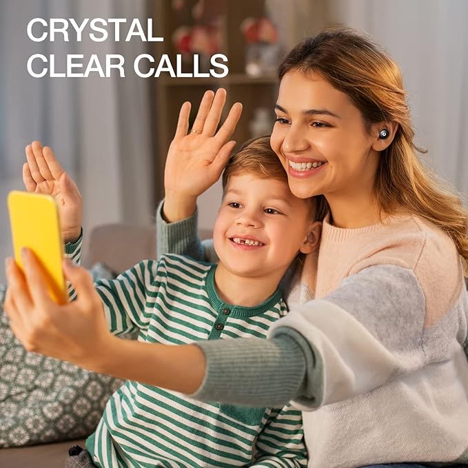 X9 Wireless Earbuds Bluetooth 5.3 Headphones Waterproof Stereo Earphones in Ear Touch Control with Microphone Headset with Deep Bass for Sport, Gaming and Running(Black)