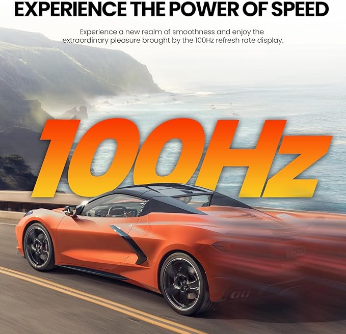 CRUA 24 Inch Curved Monitor, FHD(1920×1080P) 100HZ 120% sRGB Computer Monitors, Narrow Bezels on Three Sides, Blue Light Filter PC Monitor for Home, Office and Dormitory(HDMI, VGA)-White