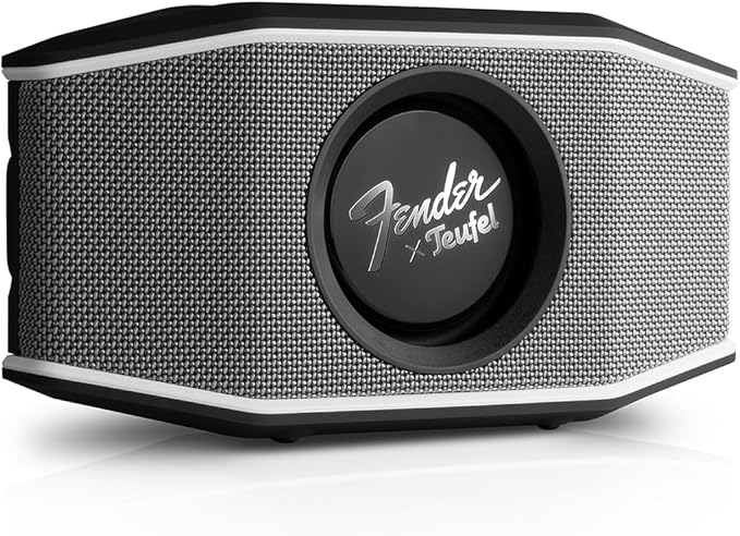 Fender x Teufel ROCKSTER GO 2 Portable Bluetooth Speaker – Powerful Sound, Rugged, Waterproof, 28 Hour Battery, Carrying Strap for Outdoors and Travel