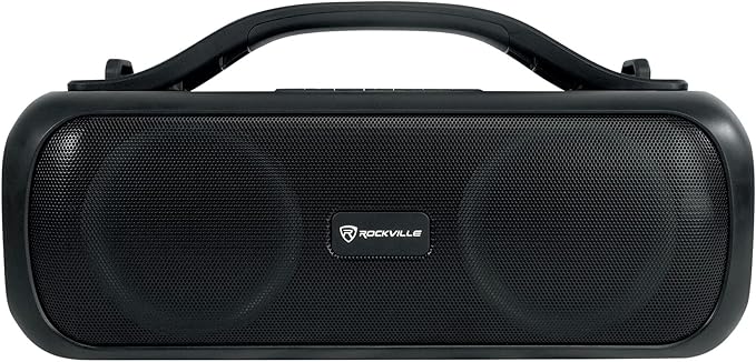 Rockville Go Party D4 30W Portable LED Bluetooth Speaker, Deep Bass, IPX5 Water Resistant, TWS Linking, Long Battery Life, Perfect for Parties and Outdoor Events