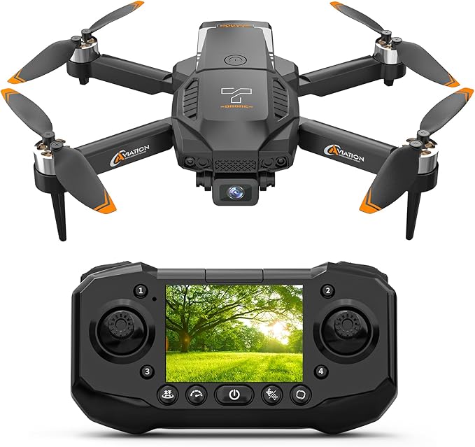 F205 Drone with 2.4" Screen, Brushless Motor FPV Drone with Camera for Adult, Auto-Hover, Gesture Control, 8GB SD Card with Card Reader, One-Key Start for Beginner