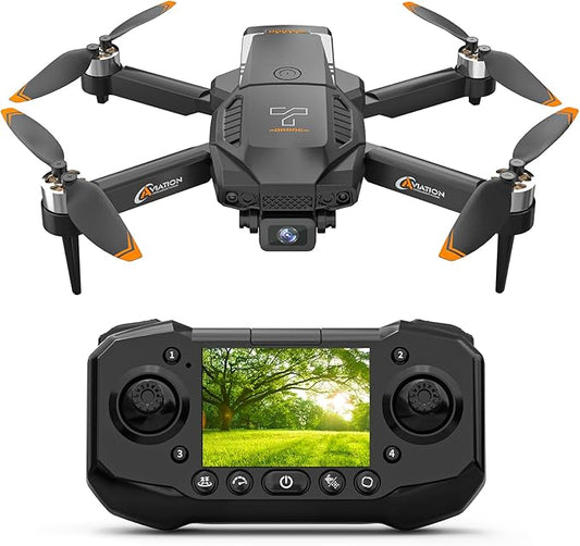 F205 Drone with 2.4" Screen, Brushless Motor FPV Drone with Camera for Adult, Auto-Hover, Gesture Control, 8GB SD Card with Card Reader, One-Key Start for Beginner