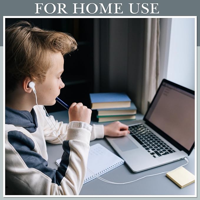 Kanayu 100 Pack Wired Earbuds Bulk for Classroom Ear Headphones Wired Basic Student Earbuds No Microphone with 3.5mm Jack for Kids Class Laptop School Library, Individually Bagged(Multicolor)