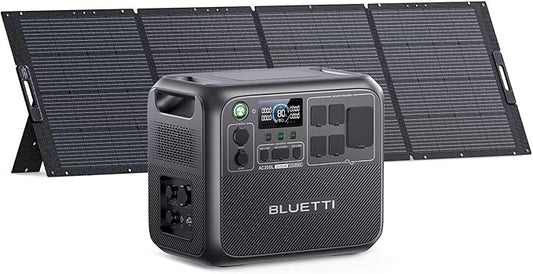 BLUETTI AC200L Solar Generator with 350W Solar Panel (Ships Separately), 2048Wh LFP Battery Backup w/ 4 2400W AC Outlets (3600W Power Lifting), Portable Power Station for Camping, Home Use, Emergency