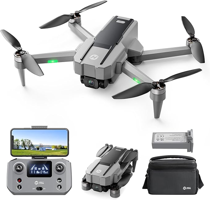 Holy Stone HS440G Drones with Camera for Adults 4k, Under 250g, FPV RC Quadcopter with Brushless Motors, 5GHz Transmission, Auto Return, Follow Me, Waypoints, Foldable Camera Drone for Beginners