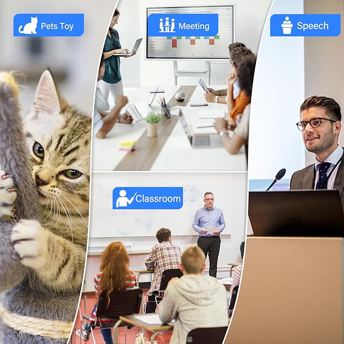 2-in-1 USB Type C Presentation Clicker Wireless Presenter Remote Clicker, Rechargeable Clicker for Powerpoint Presentations, Google Slide Advancer Slideshow Presnetation Clicker (Aluminium Alloy)