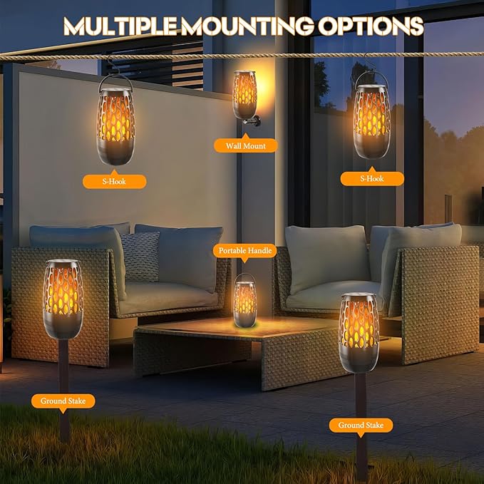 Upgraded Outdoor Bluetooth Speakers Patio with LED Lights – IPX6 Waterproof, Multi-Sync Up to 100 Speakers, Auto-Pairing, 3 Lighting Modes, Portable Patio & Garden Speaker, Ideal Gift for Men, Women