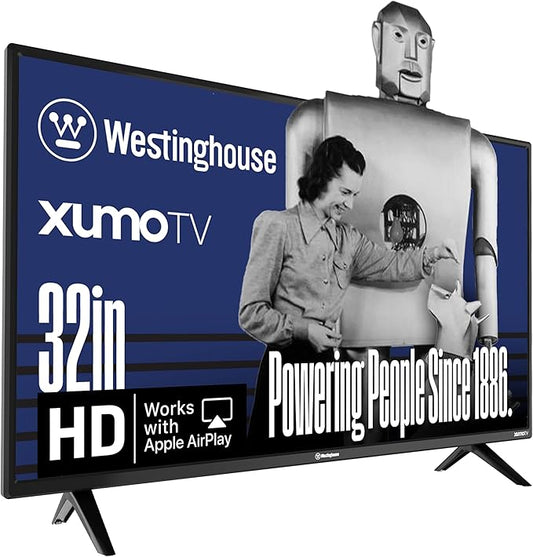 Westinghouse 32-inch Smart TV, HD Xumo TV with Voice Remote, Flat Screen Television w/Dolby Atmos, Blueooth, Apple AirPlay, Wi-Fi & Mobile Connectivity