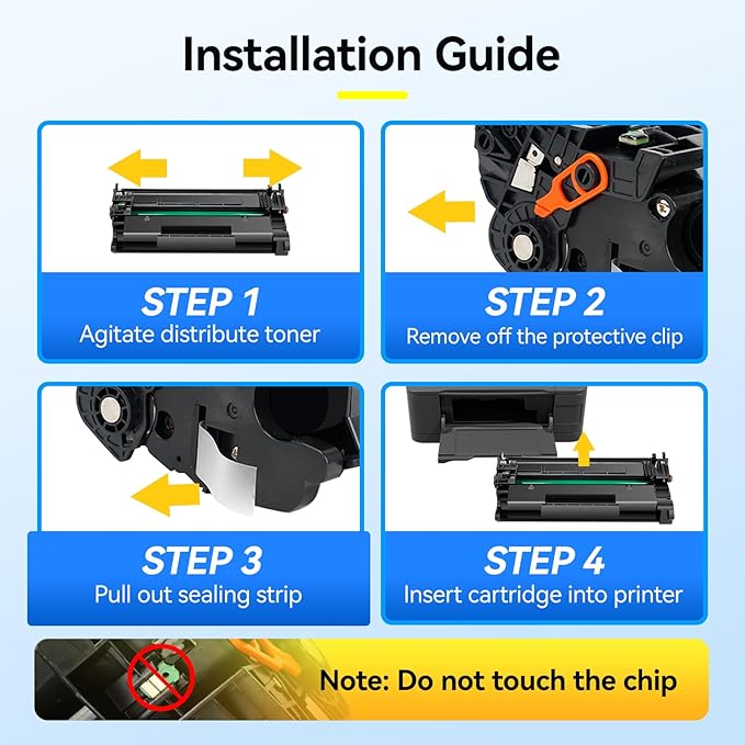 148X Black Toner Cartridge 2-Pack with Chip Replacement for HP 148X W1480X 148A W1480A Compatible for HP LaserJet Pro 4001dn 4001dw 4001n MFP 4101dw 4101fdn 4101fdw 4001 4101 Series Printer High Yield
