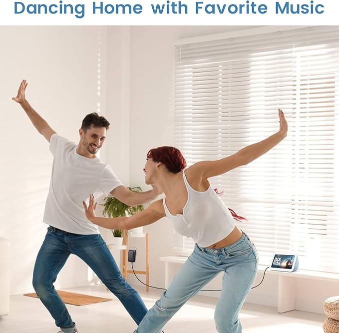 30W Power Cord Adapter Replacement for Echo Show 8 3rd Gen., Show 10 3rd Gen., Show 15, Show 21, Echo 3rd/4th Gen. - Black Wall Charger Cable, 5ft