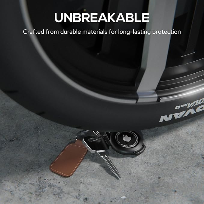 Waterproof Airtag Holder - 4 Pack Airtag Keychain Holder Compatible with Apple AirTags, Ultra Durable Anti-Scratches Protective Case with Keyring for Luggage, Backpack, Pet, Bag, Black/Green