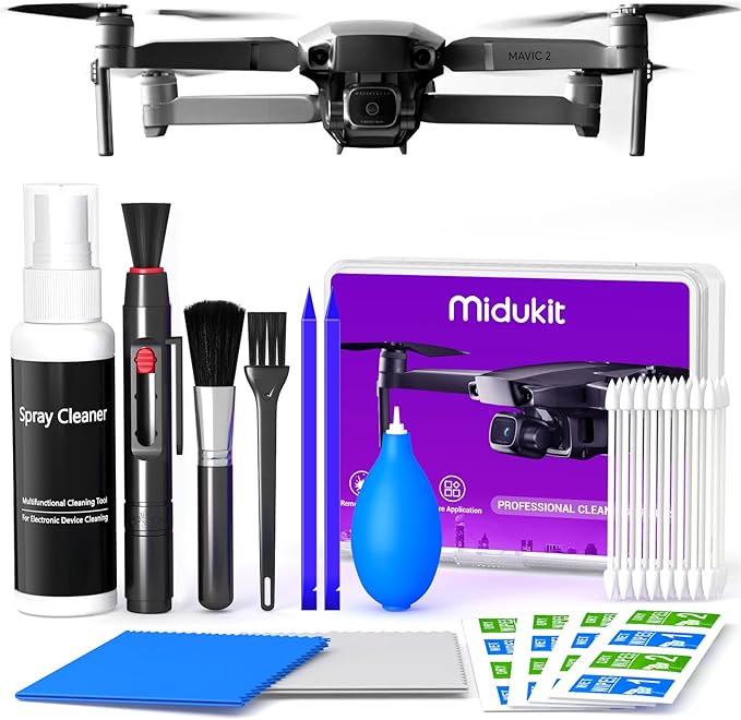 Drone Cleaning Kit for DJI, Holy Stone, Scoot, FPV Drone, Hobby RC Quadcopters & Multirotors - Ultimate Solution for Drone Maintenance - Safe for All Drone Surfaces - Enhance Performance and Clarity