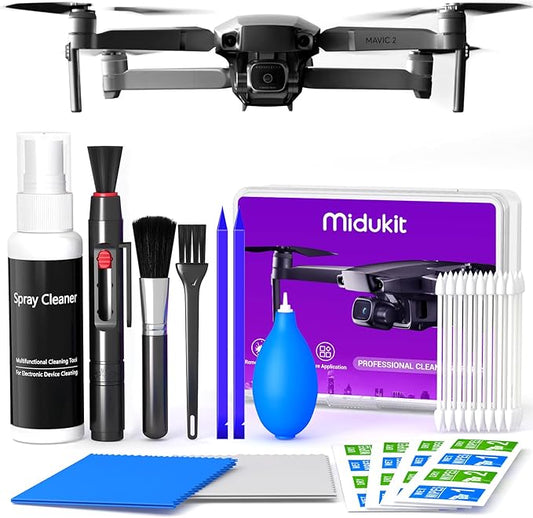 Drone Cleaning Kit for DJI, Holy Stone, Scoot, FPV Drone, Hobby RC Quadcopters & Multirotors - Ultimate Solution for Drone Maintenance - Safe for All Drone Surfaces - Enhance Performance and Clarity