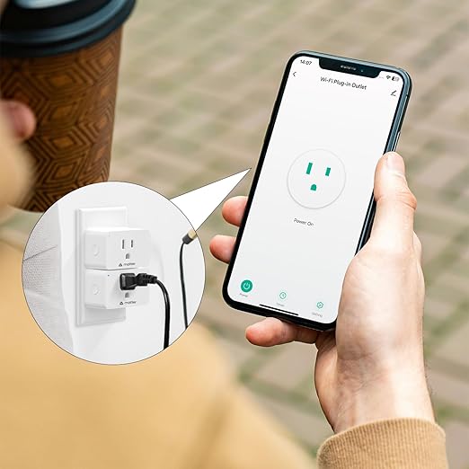 Minoston Matter Smart Plug, Compatible with Alexa, Google Home, Apple Home, SmartThings, Siri, Smart Outlet 15A Max, APP Remote Control, 2.4G Wi-Fi Only, Protect Privacy, 2 Pack