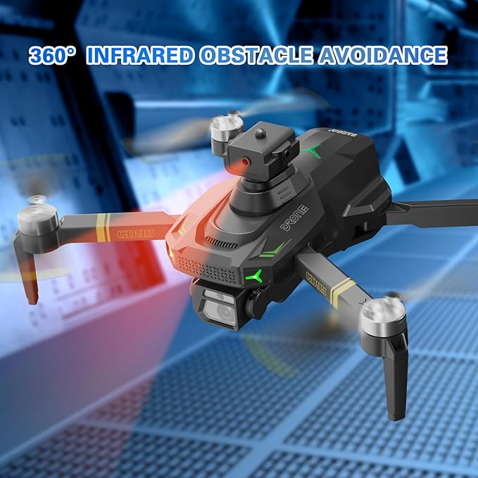 Drone with Camera, 1080P HD Foldable Drone with Gravity Control, Gesture Selfie, Altitude Hold, 360° Flip, One Key Start, 1 Batteries – Beginner-Friendly Toy for 12+ Boys and Girls