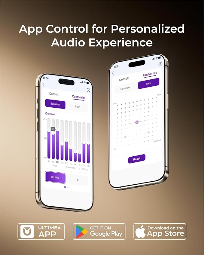 ULTIMEA Skywave X40 5.1.2ch Wireless Surround Sound System for TV, Sound Bar for Smart TV with Dolby Atmos, 530W Soundbar with Wireless Subwoofer, GaN Amplifier, 4K HDR Pass-Through, HDMI eARC, BT 5.4