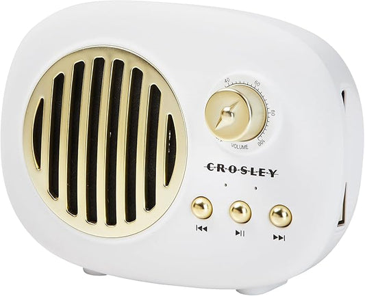 Crosley CR3044A-WH Piper Portable Bluetooth Speaker, White