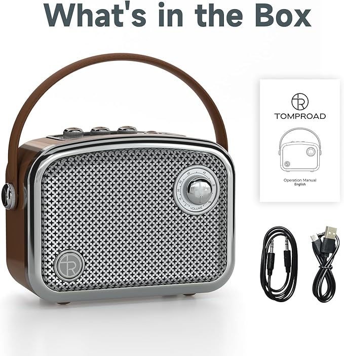 Portable Bluetooth Speaker 40W(60W Peak) Wireless Powerful Deep Bass Loud Stereo Sound Rechargeable Speakers with Subwoofer DSP HD Display Support USB/TF Card/AUX Input for Home Party Outdoor (Brown)