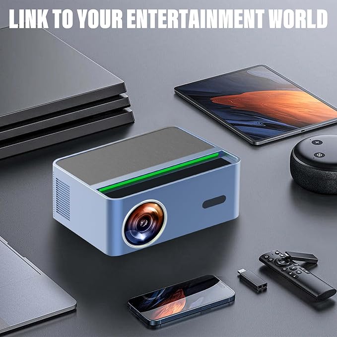 [600ANSI & Auto Focus]4K Home Theater Projector with WiFi and Bluetooth, Native 1080P Movie Projector for Indoor/Outdoor, Auto Keystone & 50% Zoom, Smart Projector for Smartphone/Laptop/USB