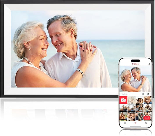 Digital Picture Frame, Frameo 15.6 inch Large Digital Photo Frame WiFi, 1920*1080 IPS FHD Touchscreen, 32GB, Instant Share Pictures Video, Photo Frame Electronic, Gift for Mom, House Warming, Wedding