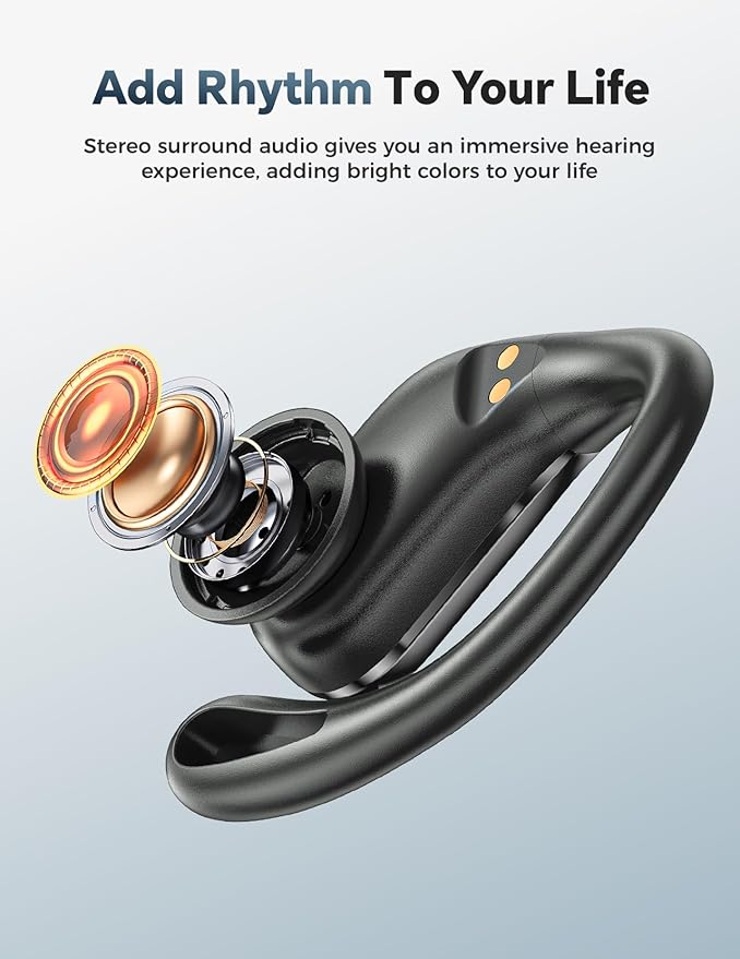 Bluetooth Headphones Wireless Earbuds for Gifts: Stocking Stuffers White Elephant Gifts for Men Women, Waterproof 40H Playtime Ear Buds with Earhooks, Gifts for Teens Adults Boy Girls Trendy Stuff