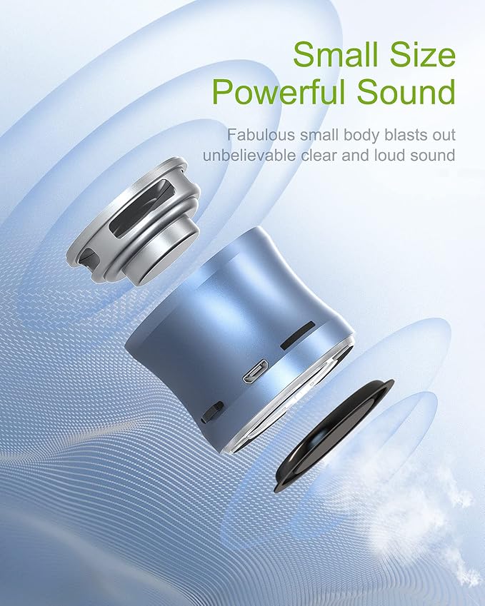 EWA A109mini Bluetooth Speaker with bass Radiator, Enhanced Impactive Bass, Portable Loud Speake, Perfect Travel Wireless Speaker for Home, Hiking and More